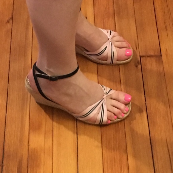 Gently used JCREW pink &blue espadrilles size 10. - Picture 2 of 8